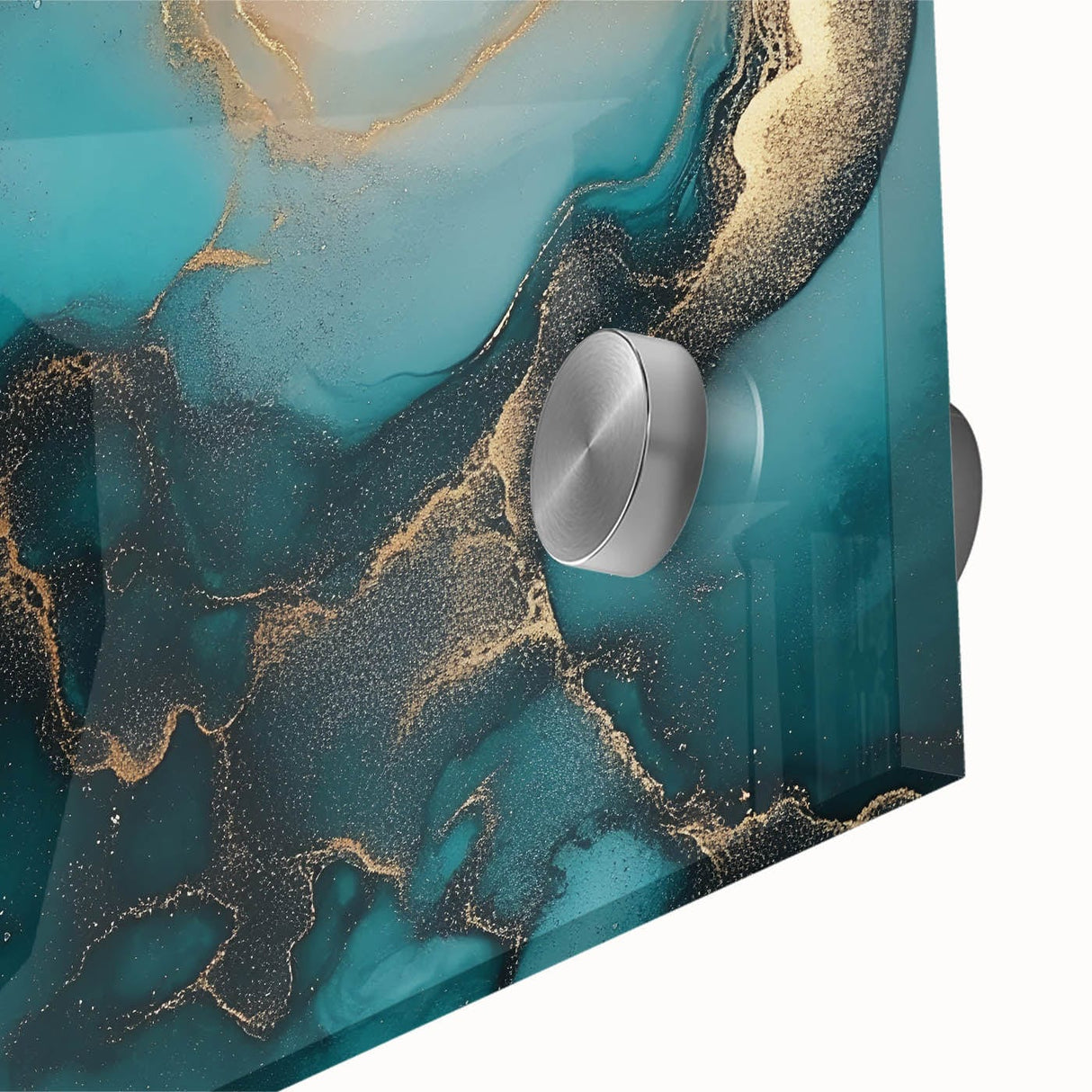 Ocean Veins – Fluid Art Paintings for Walls in Teal and Gold