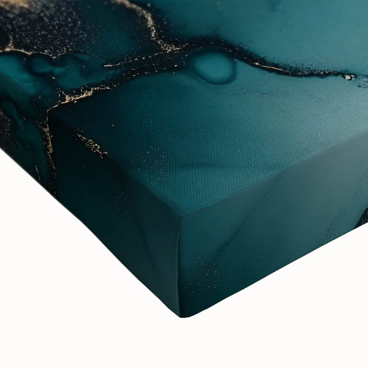 Ocean Veins – Fluid Art Paintings for Walls in Teal and Gold