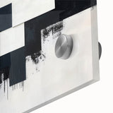 Minimalist Black and White Abstract Art - Monochrome Canvas Print