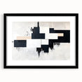 Minimalist Black and White Abstract Art - Monochrome Canvas Print