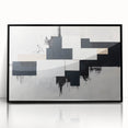 Minimalist Black and White Abstract Art - Monochrome Canvas Print