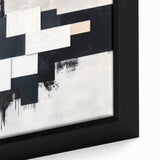 Minimalist Black and White Abstract Art - Monochrome Canvas Print