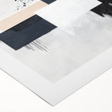 Minimalist Black and White Abstract Art - Monochrome Canvas Print