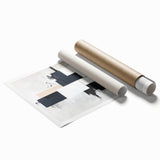 Minimalist Black and White Abstract Art - Monochrome Canvas Print