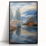 Misty Lake Reflection - Fine Art Photography Canvas Prints