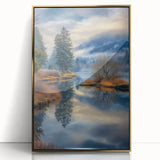 Misty Lake Reflection - Fine Art Photography Canvas Prints