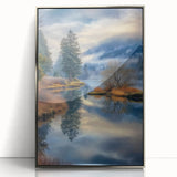 Misty Lake Reflection - Fine Art Photography Canvas Prints