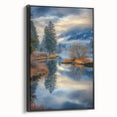 Misty Lake Reflection - Fine Art Photography Canvas Prints