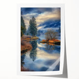 Misty Lake Reflection - Fine Art Photography Canvas Prints
