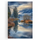 Misty Lake Reflection - Fine Art Photography Canvas Prints