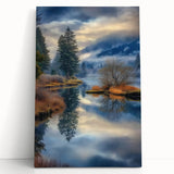 Misty Lake Reflection - Fine Art Photography Canvas Prints