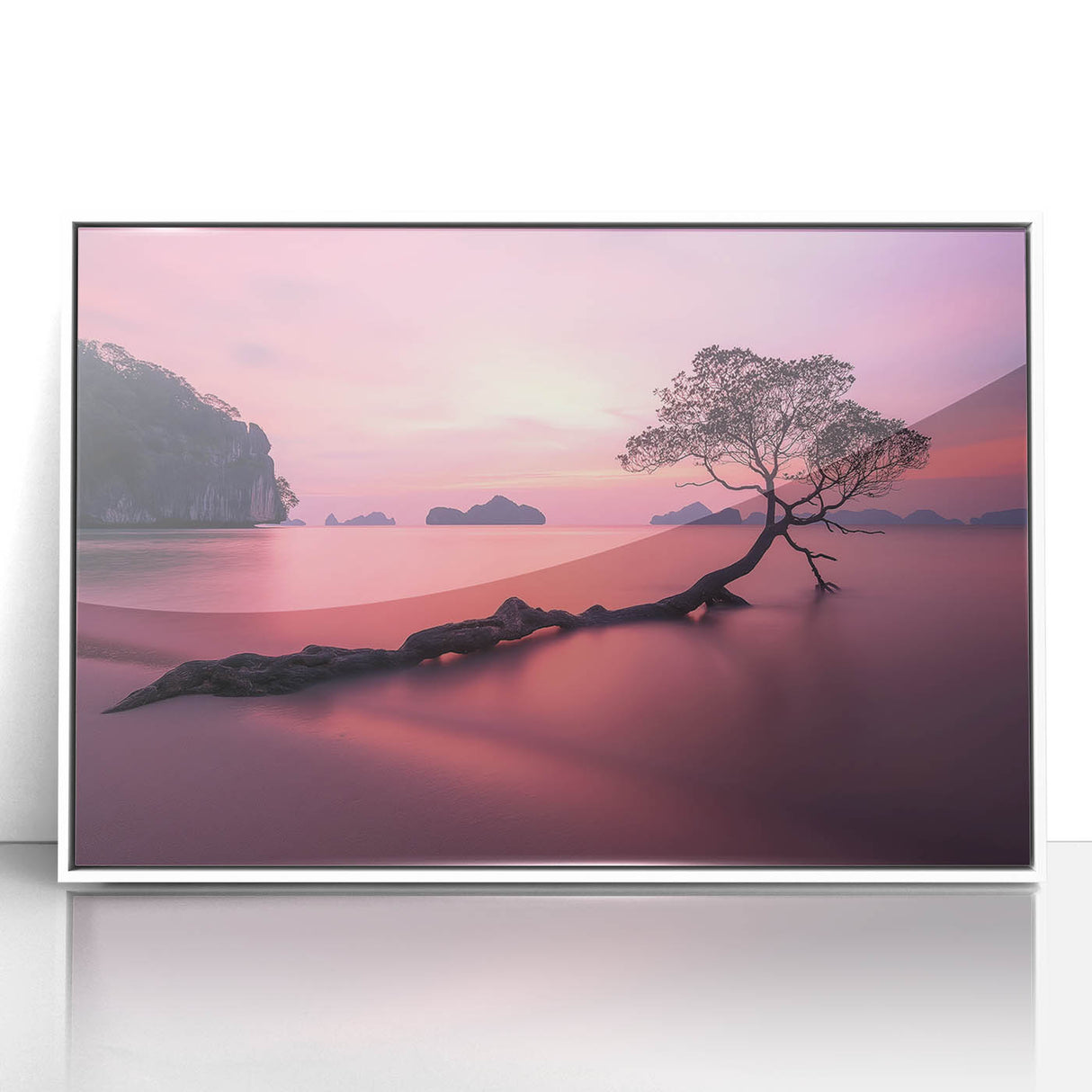 Tranquil Sunset Tree – Coastal Landscape & Nature Art Prints