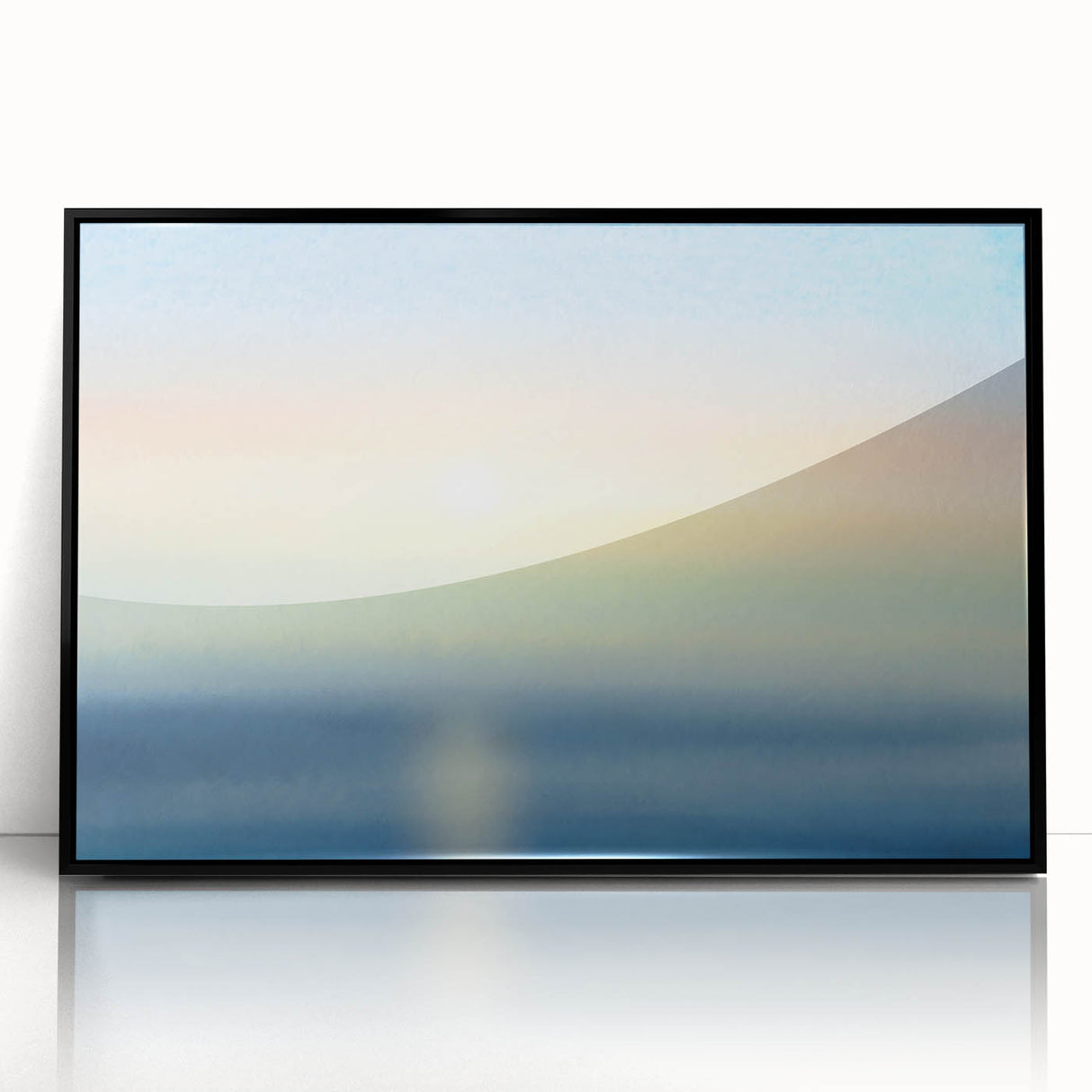 Black and White Minimalist Landscapes – Soft Coastal Horizon Glow
