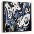 Abstract Art for Sale - Bold Black & Blue Contemporary Painting