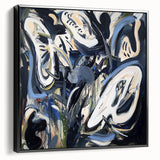 Abstract Art for Sale - Bold Black & Blue Contemporary Painting