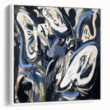 Abstract Art for Sale - Bold Black & Blue Contemporary Painting