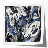 Abstract Art for Sale - Bold Black & Blue Contemporary Painting