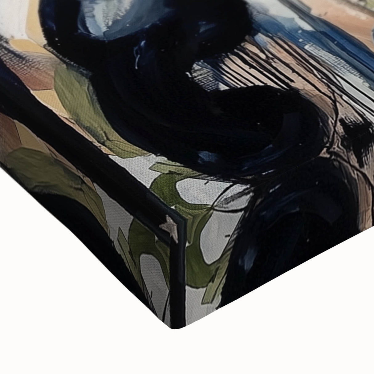 Abstract Art for Sale - Bold Black & Blue Contemporary Painting