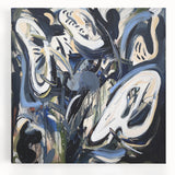 Abstract Art for Sale - Bold Black & Blue Contemporary Painting