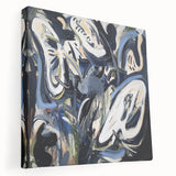 Abstract Art for Sale - Bold Black & Blue Contemporary Painting
