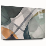 Abstract Canvas Wall Art – Contemporary Painting in Green & Beige