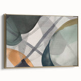 Abstract Canvas Wall Art – Contemporary Painting in Green & Beige