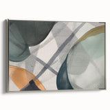 Abstract Canvas Wall Art – Contemporary Painting in Green & Beige