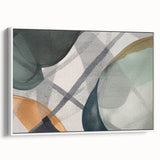 Abstract Canvas Wall Art – Contemporary Painting in Green & Beige