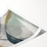 Abstract Canvas Wall Art – Contemporary Painting in Green & Beige