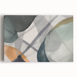 Abstract Canvas Wall Art – Contemporary Painting in Green & Beige