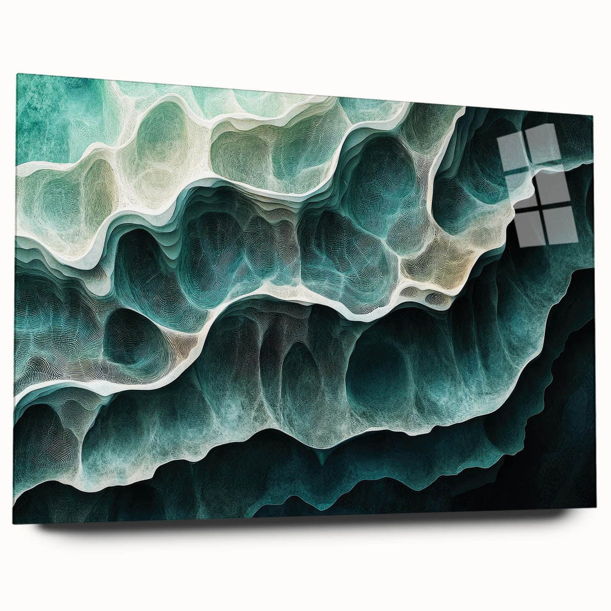 Abyss Layers – Fluid Abstract Art Collection in Teal and Green