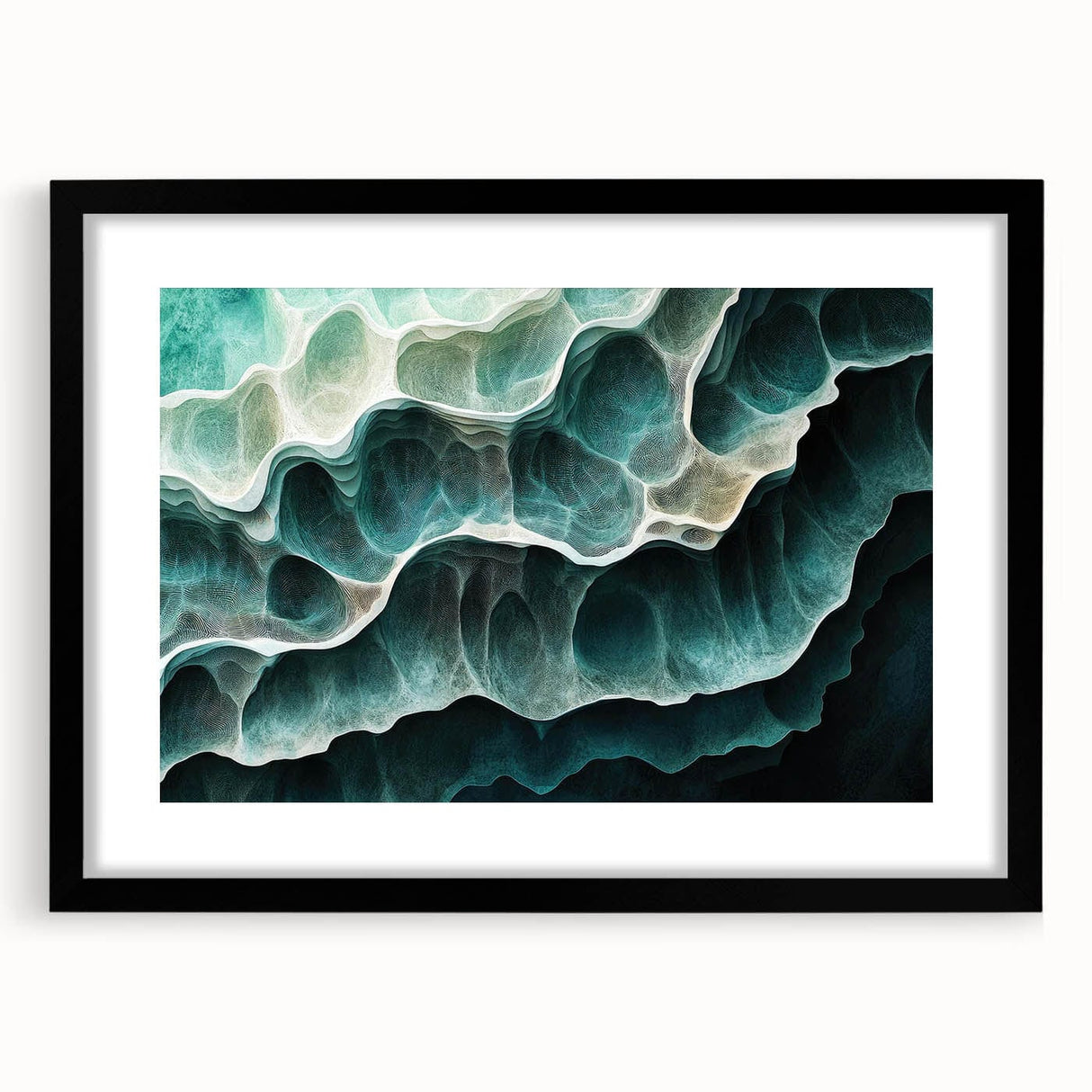 Abyss Layers – Fluid Abstract Art Collection in Teal and Green