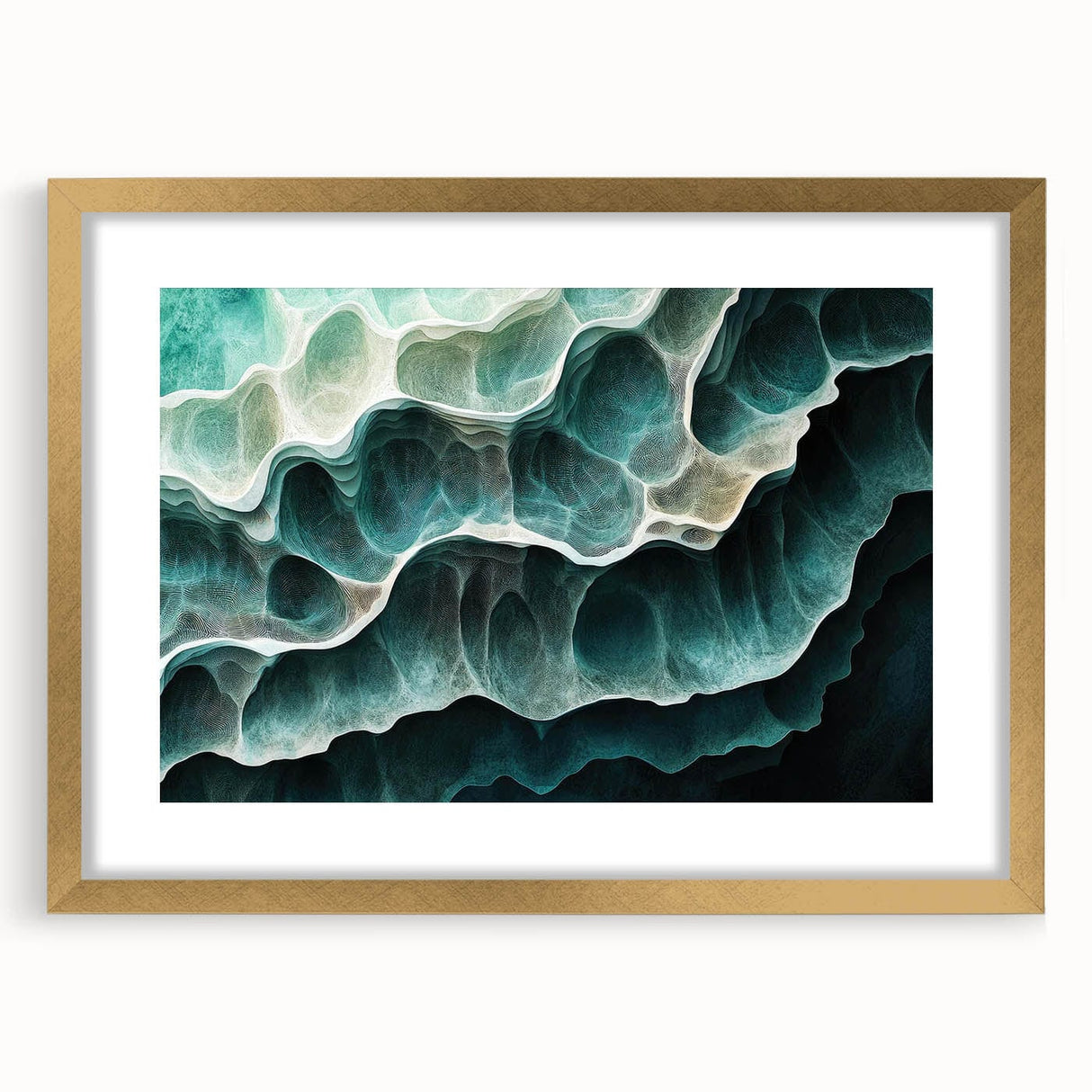 Abyss Layers – Fluid Abstract Art Collection in Teal and Green