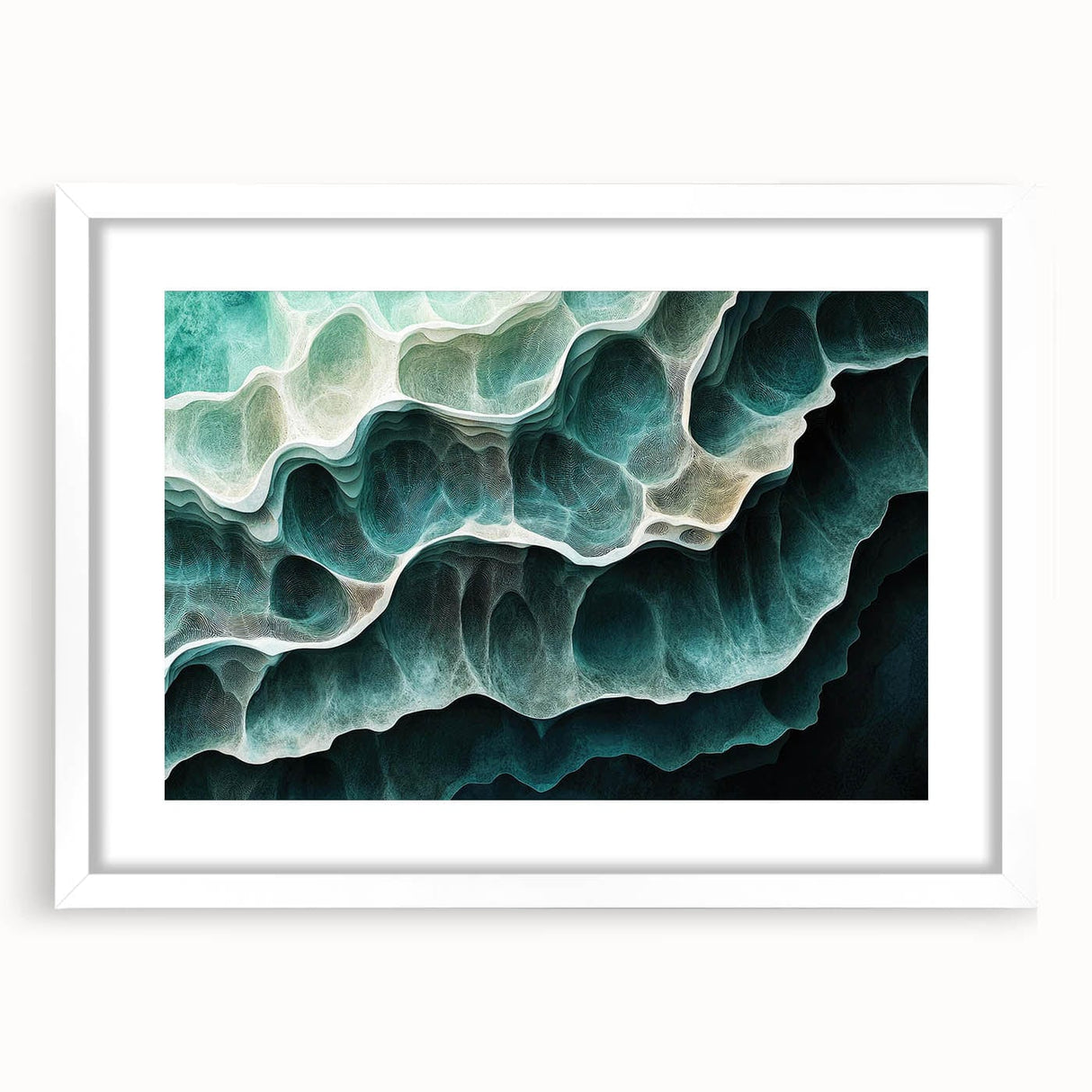 Abyss Layers – Fluid Abstract Art Collection in Teal and Green