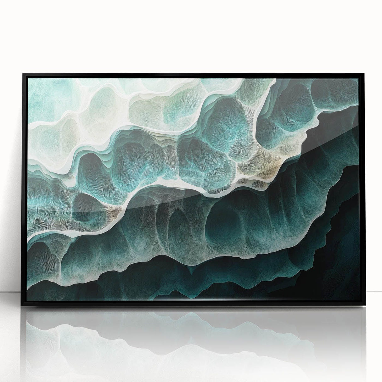 Abyss Layers – Fluid Abstract Art Collection in Teal and Green