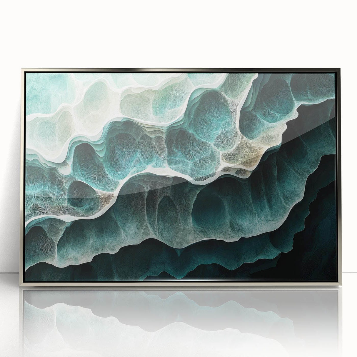 Abyss Layers – Fluid Abstract Art Collection in Teal and Green