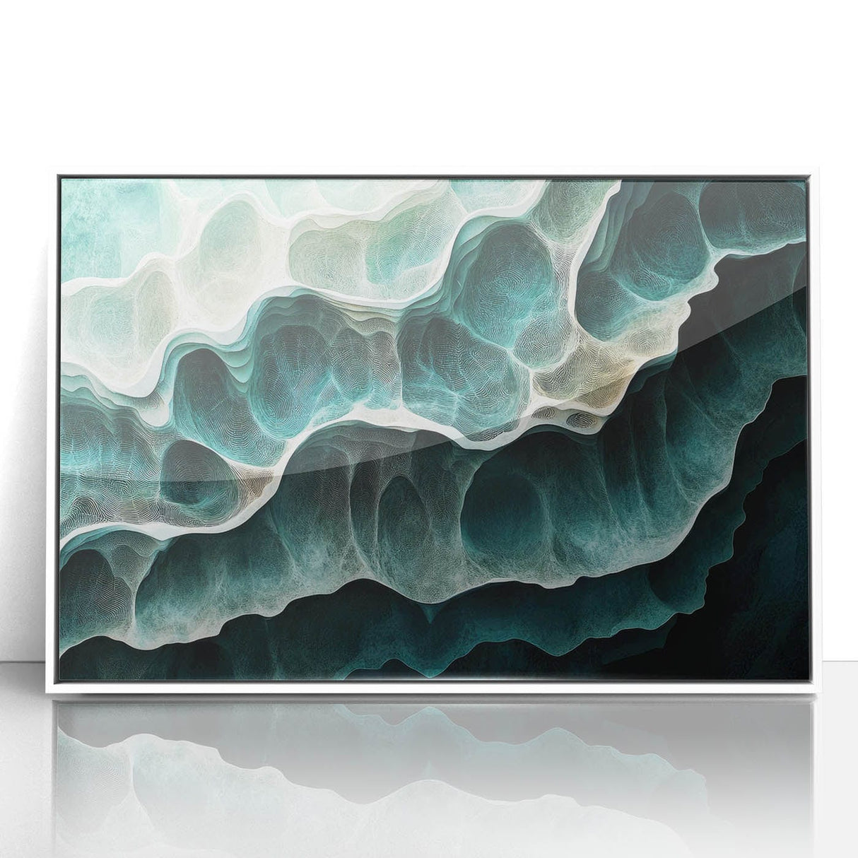 Abyss Layers – Fluid Abstract Art Collection in Teal and Green