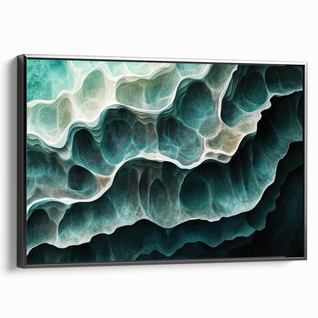 Abyss Layers – Fluid Abstract Art Collection in Teal and Green