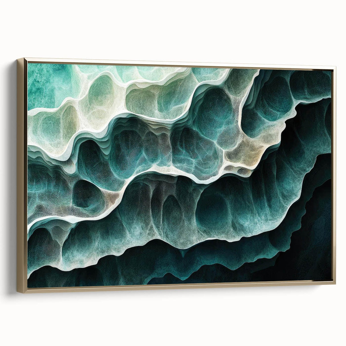 Abyss Layers – Fluid Abstract Art Collection in Teal and Green