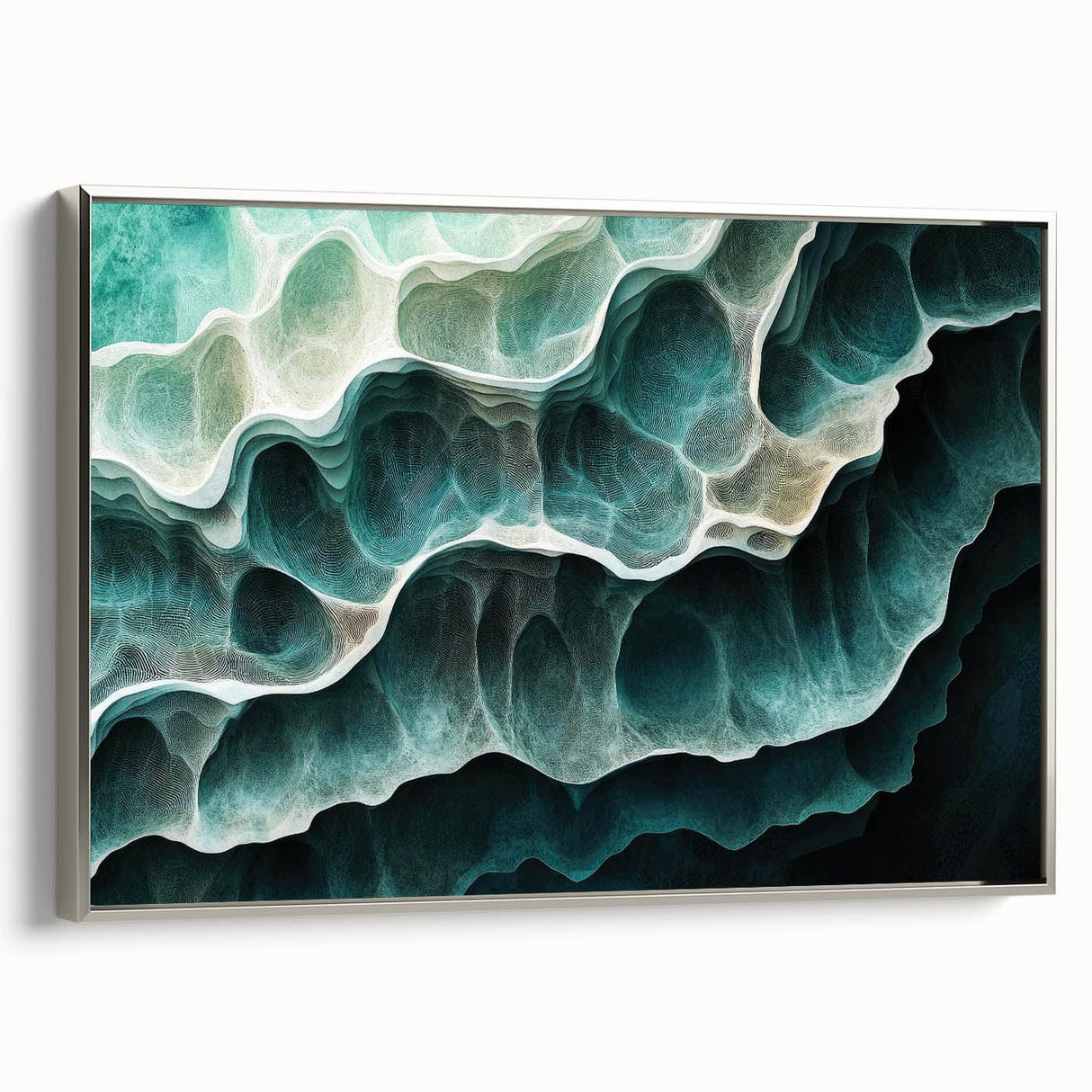 Abyss Layers – Fluid Abstract Art Collection in Teal and Green
