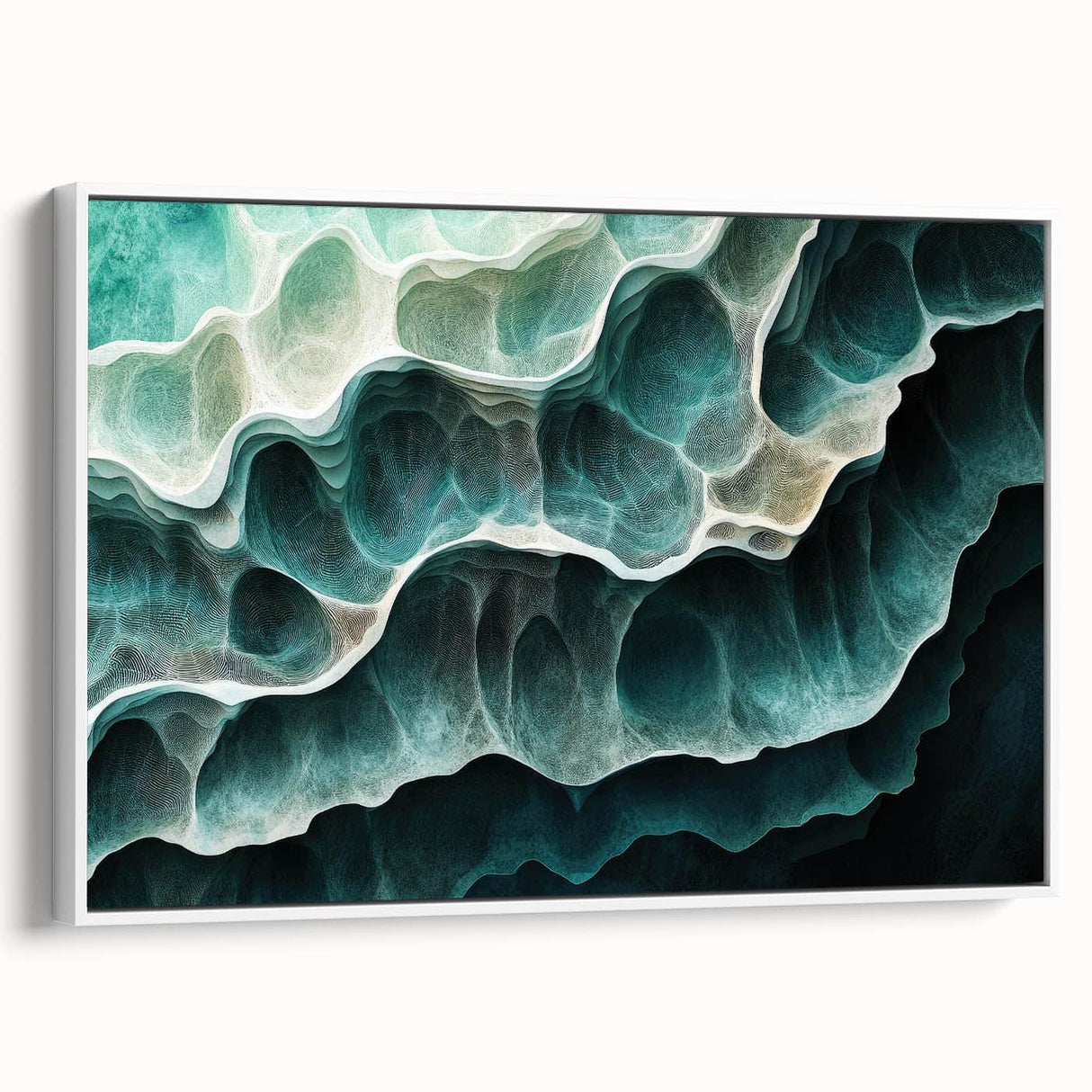 Abyss Layers – Fluid Abstract Art Collection in Teal and Green