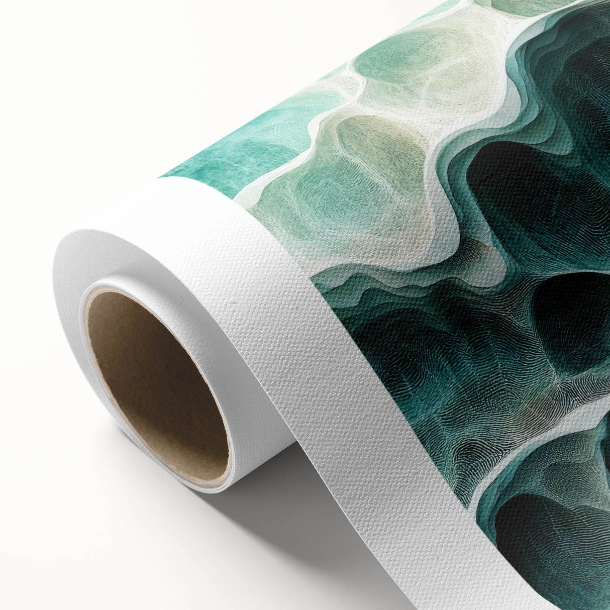 Abyss Layers – Fluid Abstract Art Collection in Teal and Green