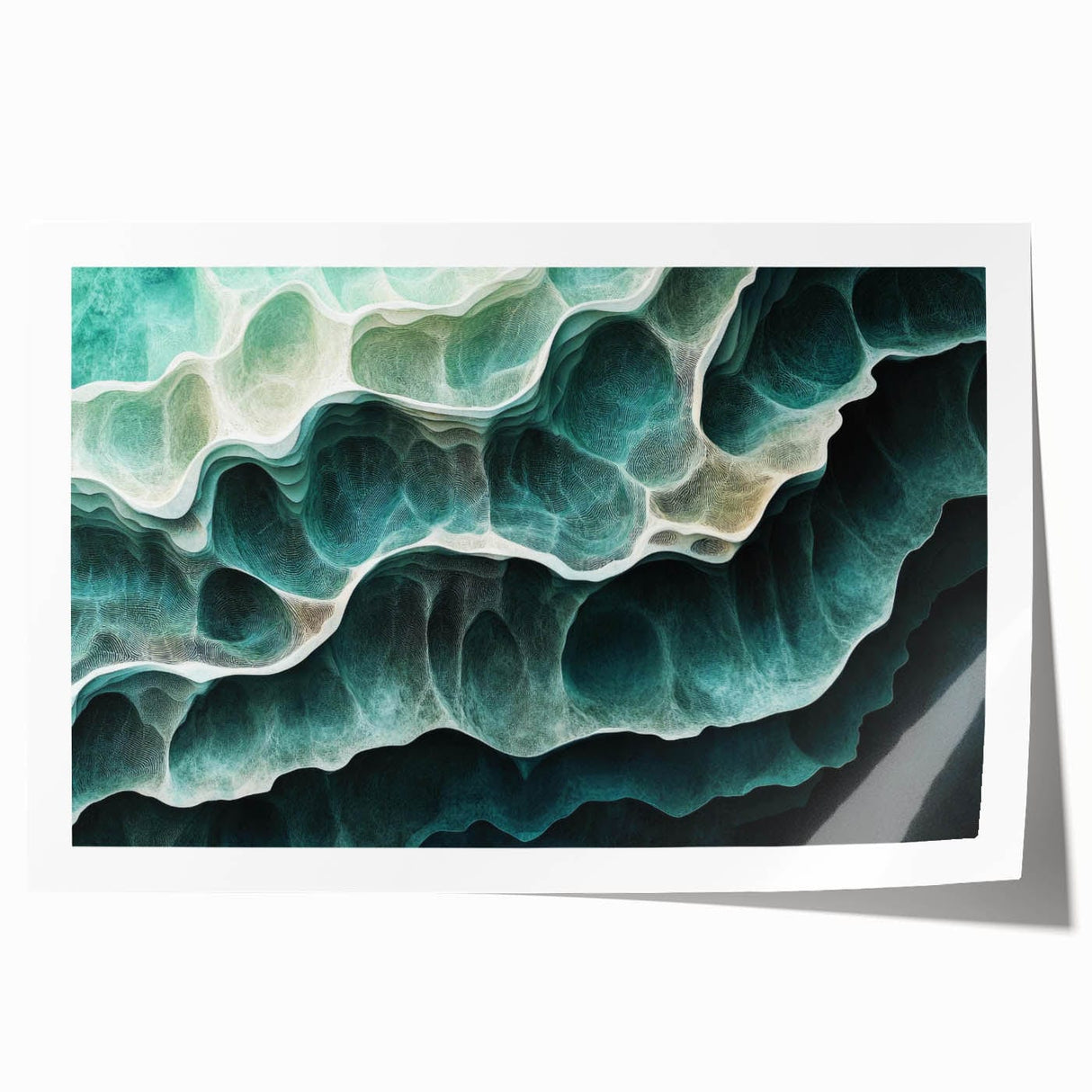 Abyss Layers – Fluid Abstract Art Collection in Teal and Green