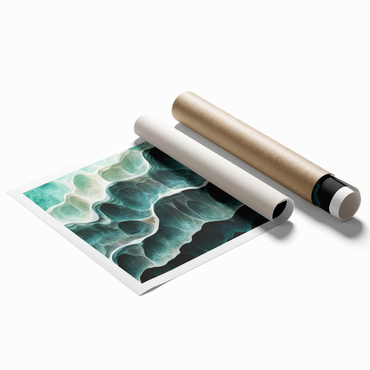 Abyss Layers – Fluid Abstract Art Collection in Teal and Green