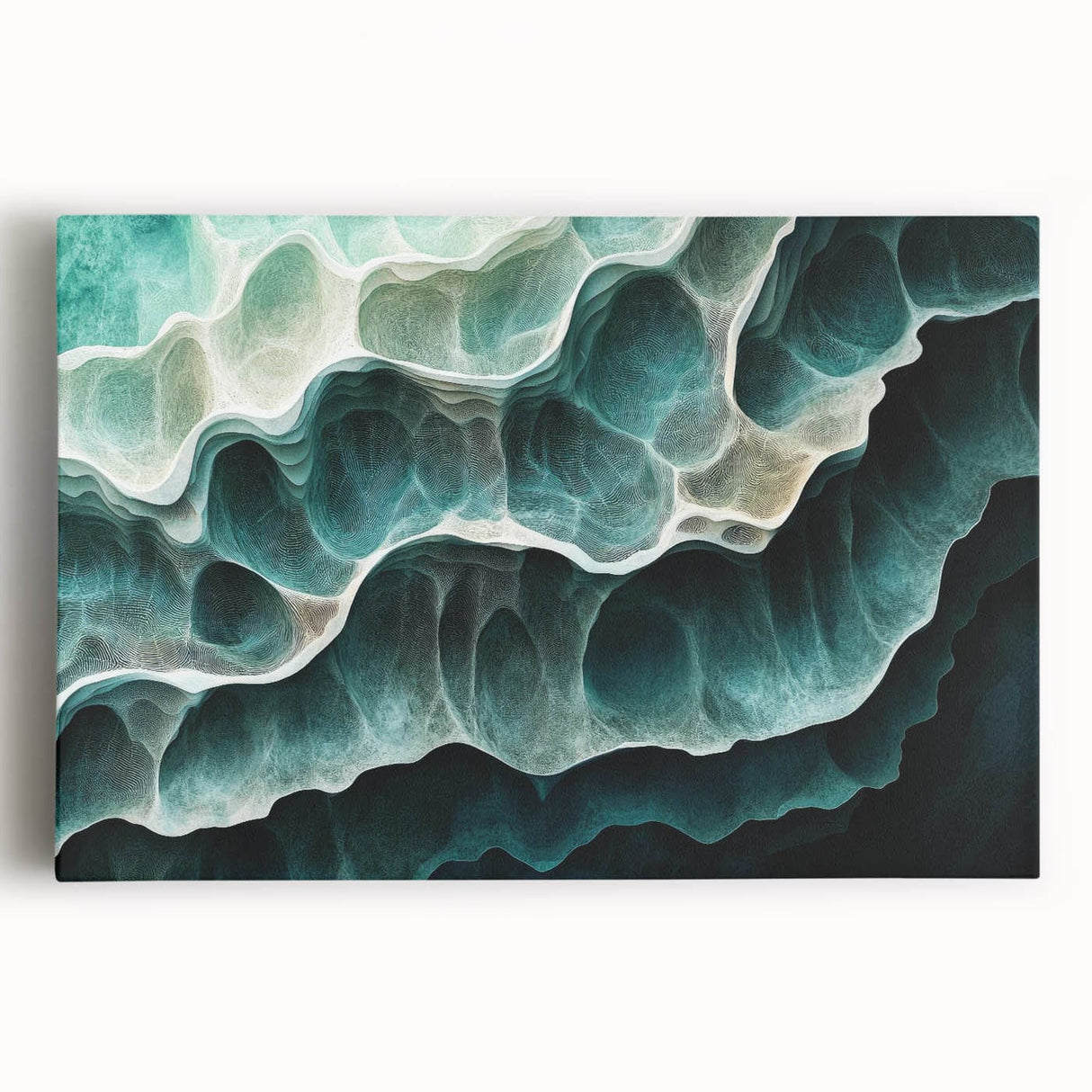 Abyss Layers – Fluid Abstract Art Collection in Teal and Green