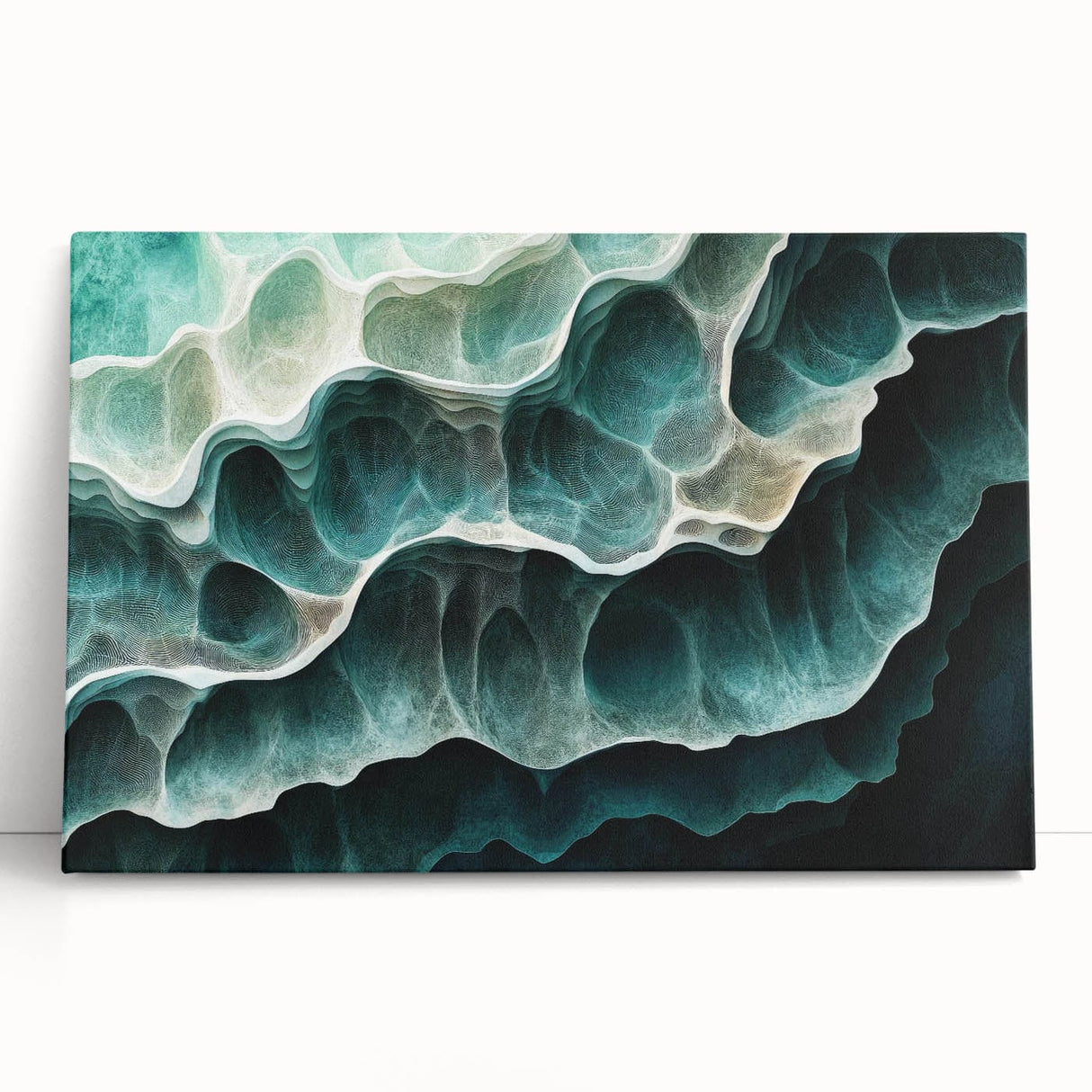 Abyss Layers – Fluid Abstract Art Collection in Teal and Green