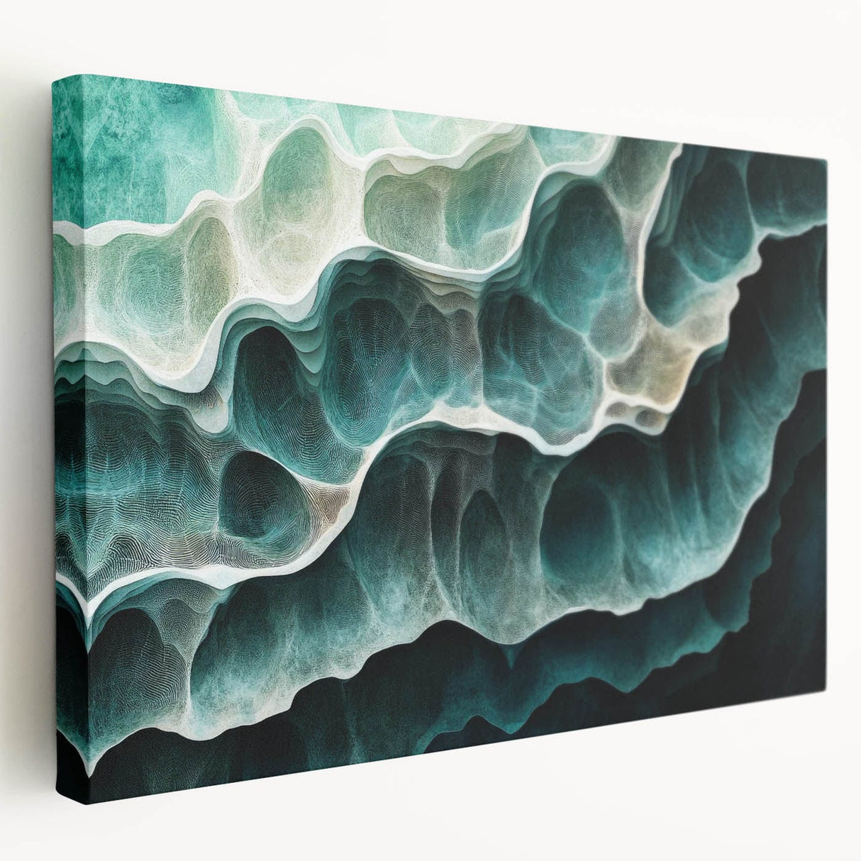Abyss Layers – Fluid Abstract Art Collection in Teal and Green