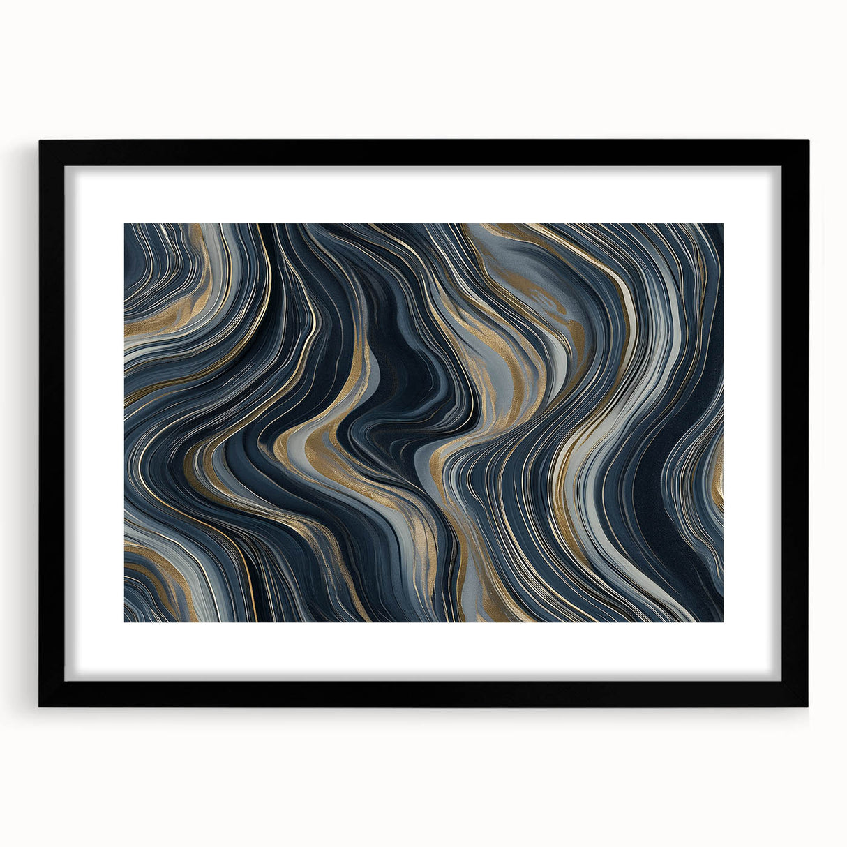 Modern Black and Gold Abstract Wall Art - Luxury Canvas Print
