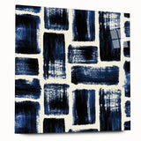 Earthen Harmony Abstracts – Royal Blue & Black Modern Wall Art
