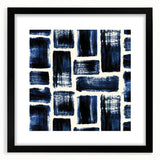 Earthen Harmony Abstracts – Royal Blue & Black Modern Wall Art